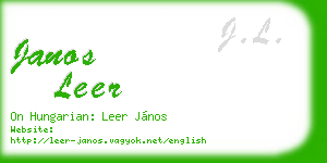 janos leer business card